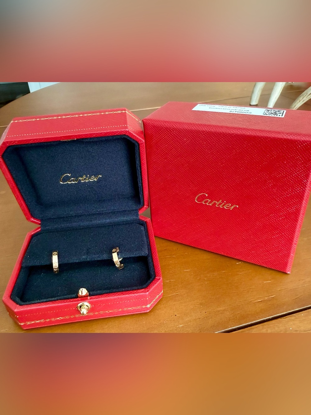 Cartier Yellow Gold Love Ring with Red Presentation Box